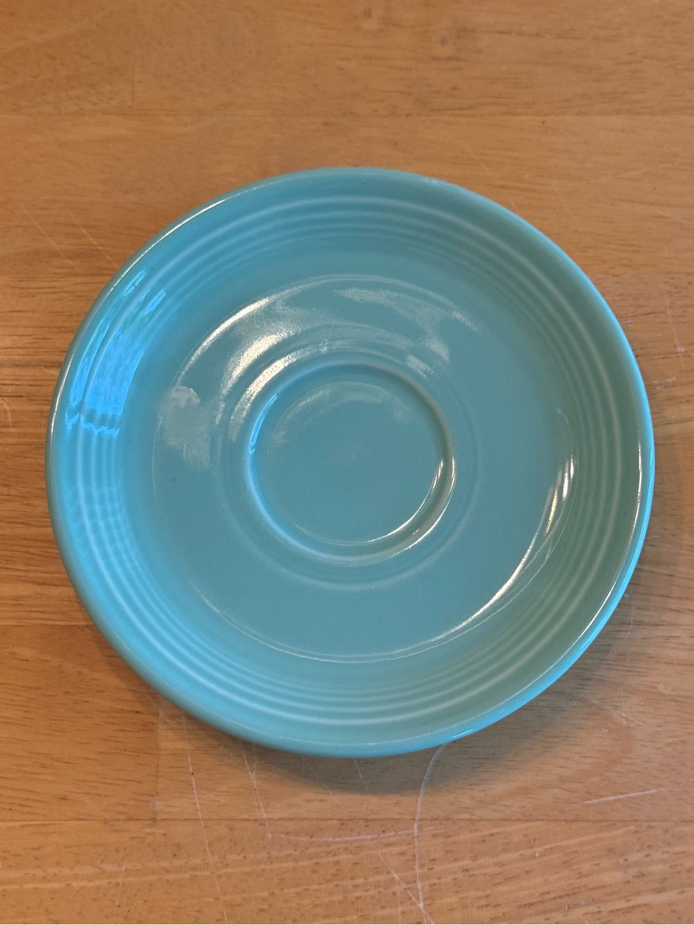Fiesta light blue turquoise saucer classic rim 5 7/8 D by Homer Laughlin USA